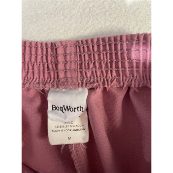 Bon Worth Women's Pull On Casual Pants Slacks Size Medium Pink/Mauve - Picture 2 of 5